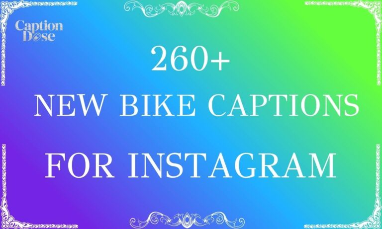 New Bike Captions For Instagram