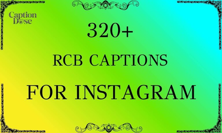RCB Captions for Instagram