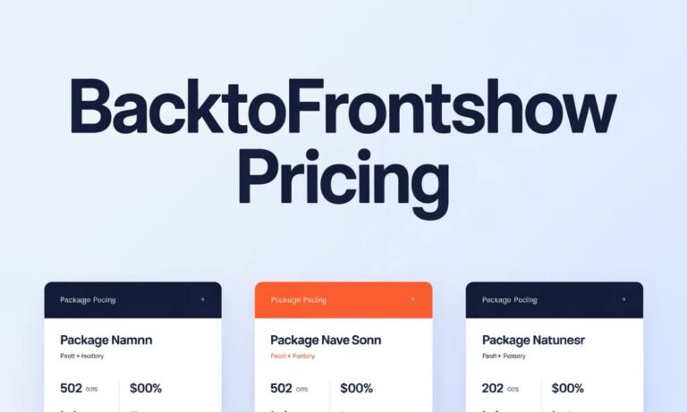 BackToFrontShow Pricing